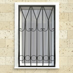 Дутая сварная решетка на окно ДСР-4